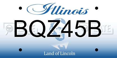 BQZ45B Illinois License Plate