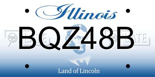 BQZ48B Illinois License Plate