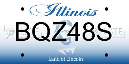 BQZ48S Illinois License Plate