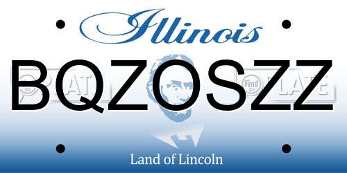 BQZOSZZ Illinois License Plate