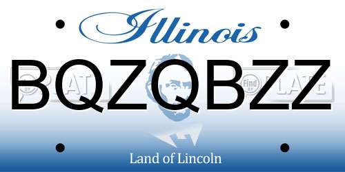 BQZQBZZ Illinois License Plate