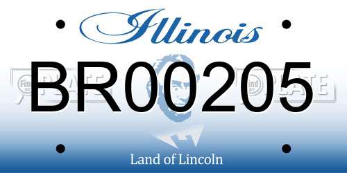 BR00205 Illinois License Plate