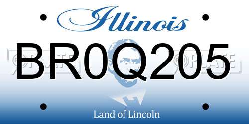 BR0Q205 Illinois License Plate