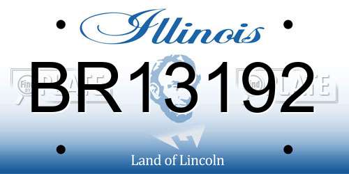 BR13192 Illinois License Plate