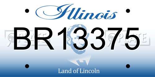 BR13375 Illinois License Plate