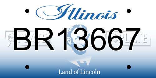 BR13667 Illinois License Plate