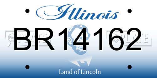 BR14162 Illinois License Plate