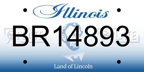 BR14893 Illinois License Plate