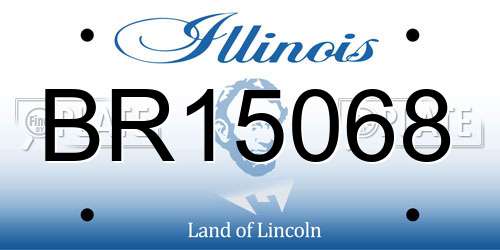 BR15068 Illinois License Plate