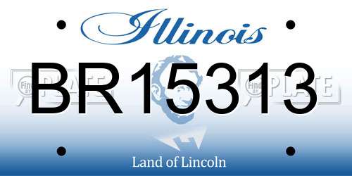 BR15313 Illinois License Plate