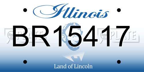 BR15417 Illinois License Plate