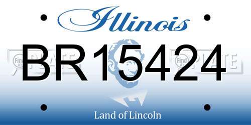 BR15424 Illinois License Plate