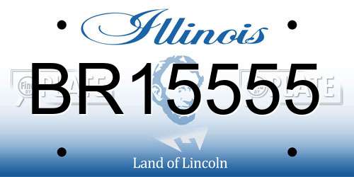 BR15555 Illinois License Plate