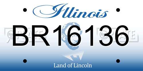 BR16136 Illinois License Plate