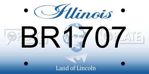 BR1707 Illinois License Plate