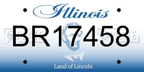 BR17458 Illinois License Plate