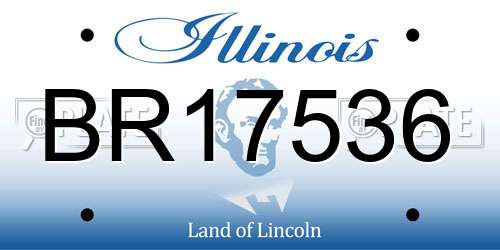 BR17536 Illinois License Plate