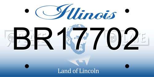 BR17702 Illinois License Plate