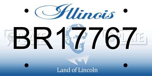 BR17767 Illinois License Plate
