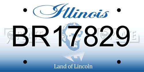 BR17829 Illinois License Plate