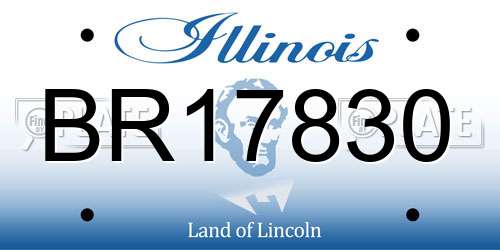 BR17830 Illinois License Plate