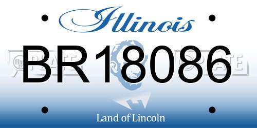 BR18086 Illinois License Plate