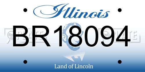 BR18094 Illinois License Plate