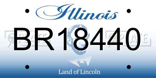 BR18440 Illinois License Plate