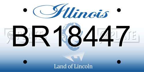 BR18447 Illinois License Plate