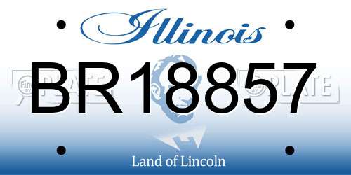 BR18857 Illinois License Plate
