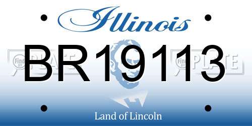 BR19113 Illinois License Plate