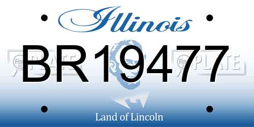 BR19477 Illinois License Plate