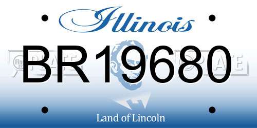 BR19680 Illinois License Plate