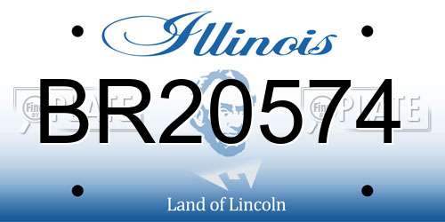BR20574 Illinois License Plate