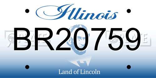 BR20759 Illinois License Plate