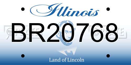 BR20768 Illinois License Plate