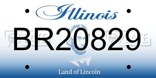 BR20829 Illinois License Plate