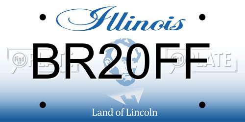 BR20FF Illinois License Plate