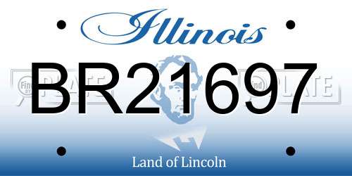 BR21697 Illinois License Plate