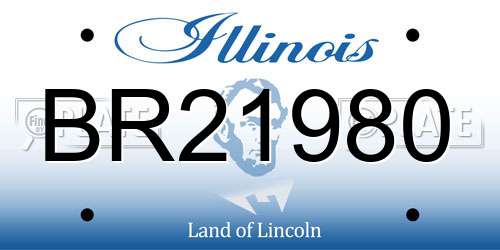 BR21980 Illinois License Plate