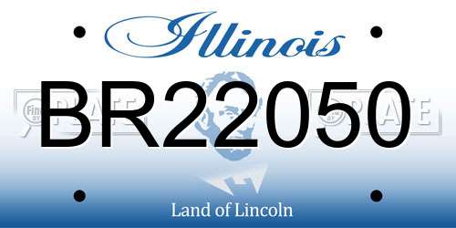 BR22050 Illinois License Plate