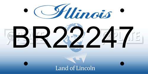 BR22247 Illinois License Plate