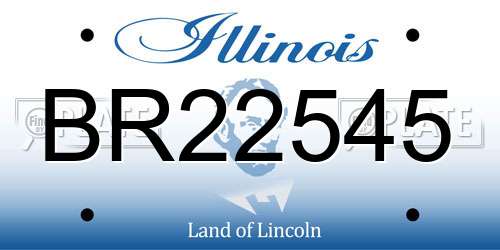 BR22545 Illinois License Plate