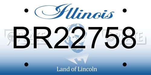 BR22758 Illinois License Plate