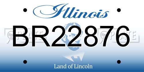 BR22876 Illinois License Plate
