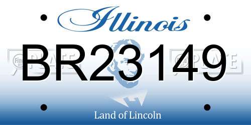 BR23149 Illinois License Plate