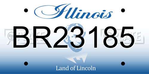 BR23185 Illinois License Plate