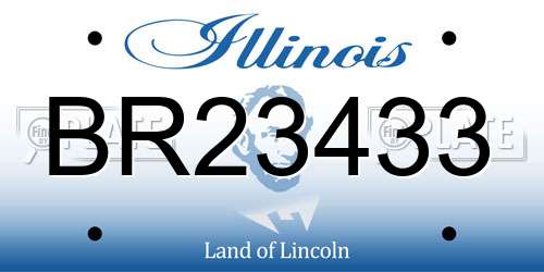 BR23433 Illinois License Plate
