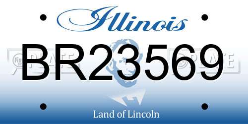 BR23569 Illinois License Plate