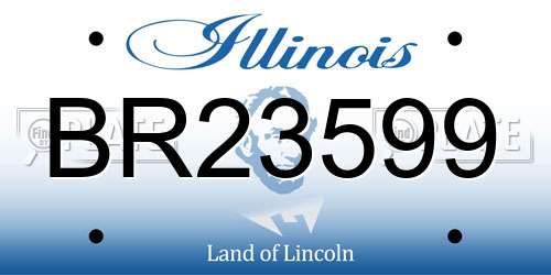BR23599 Illinois License Plate